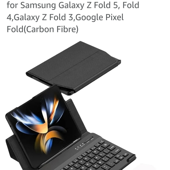 Bluetooth Keyboard Case Flip Leather Protable Case Cover with Stand - Picture 4 of 4